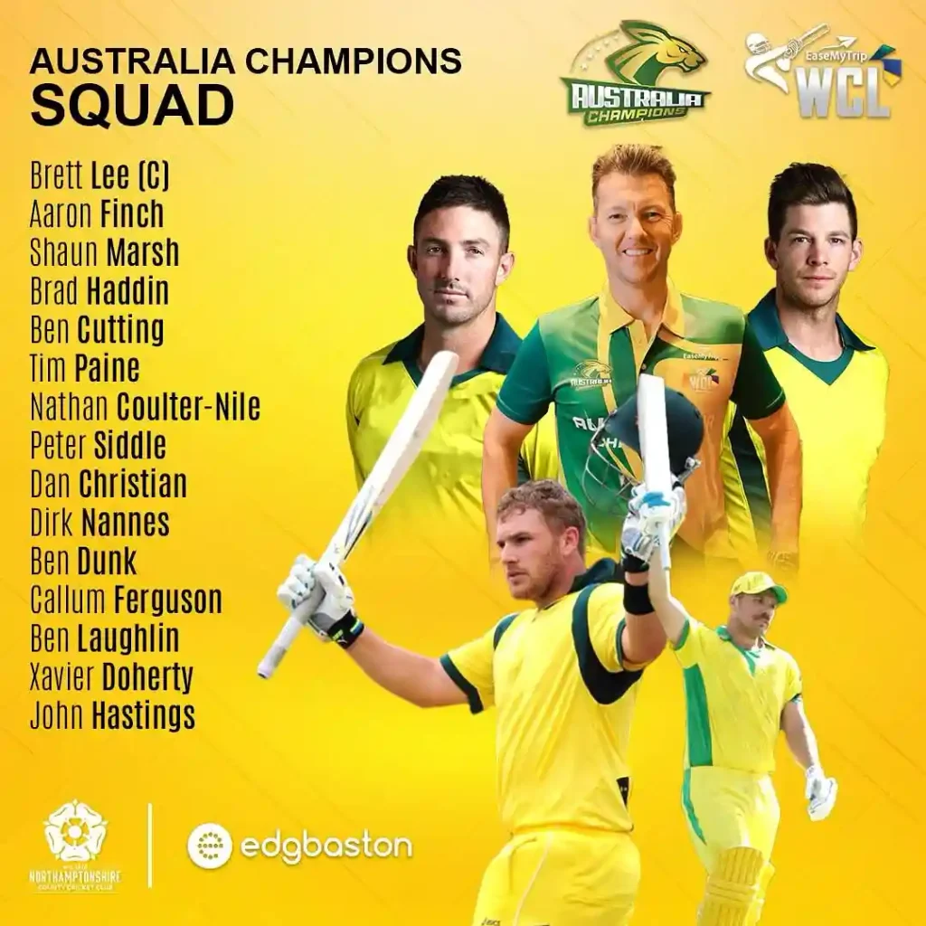 Australia Champions Squad
