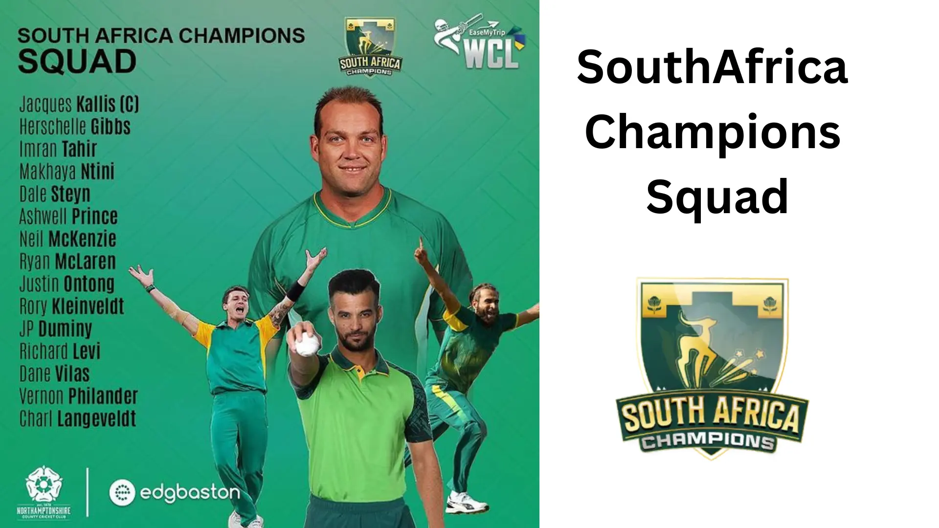 South Africa Champions Squad