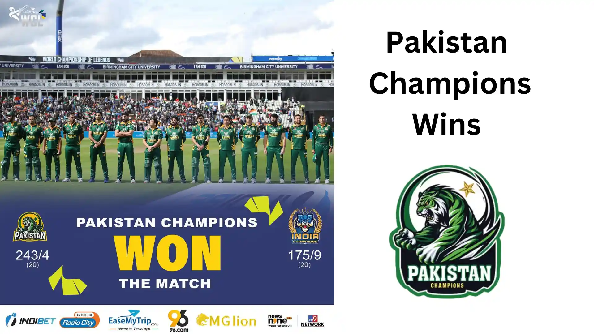 Pakistan Champions Defeat India Champions